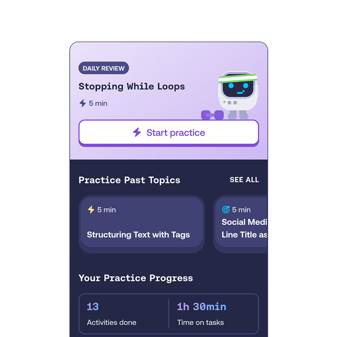 Hands-on practice